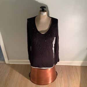 Stunning black beaded top NWTS